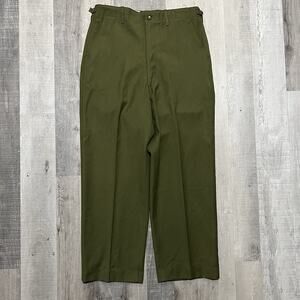 Vintage M1951 Korean War Green Combat Army Wool Military Field Trousers Sz M